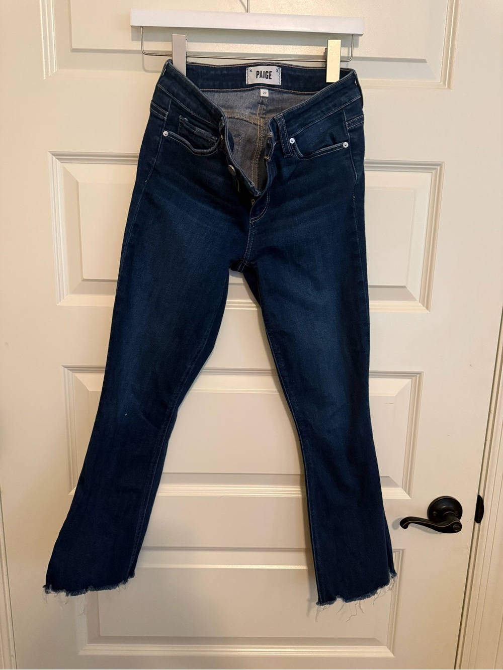 PAIGE Shelby Dark Indigo Cropped Jeans